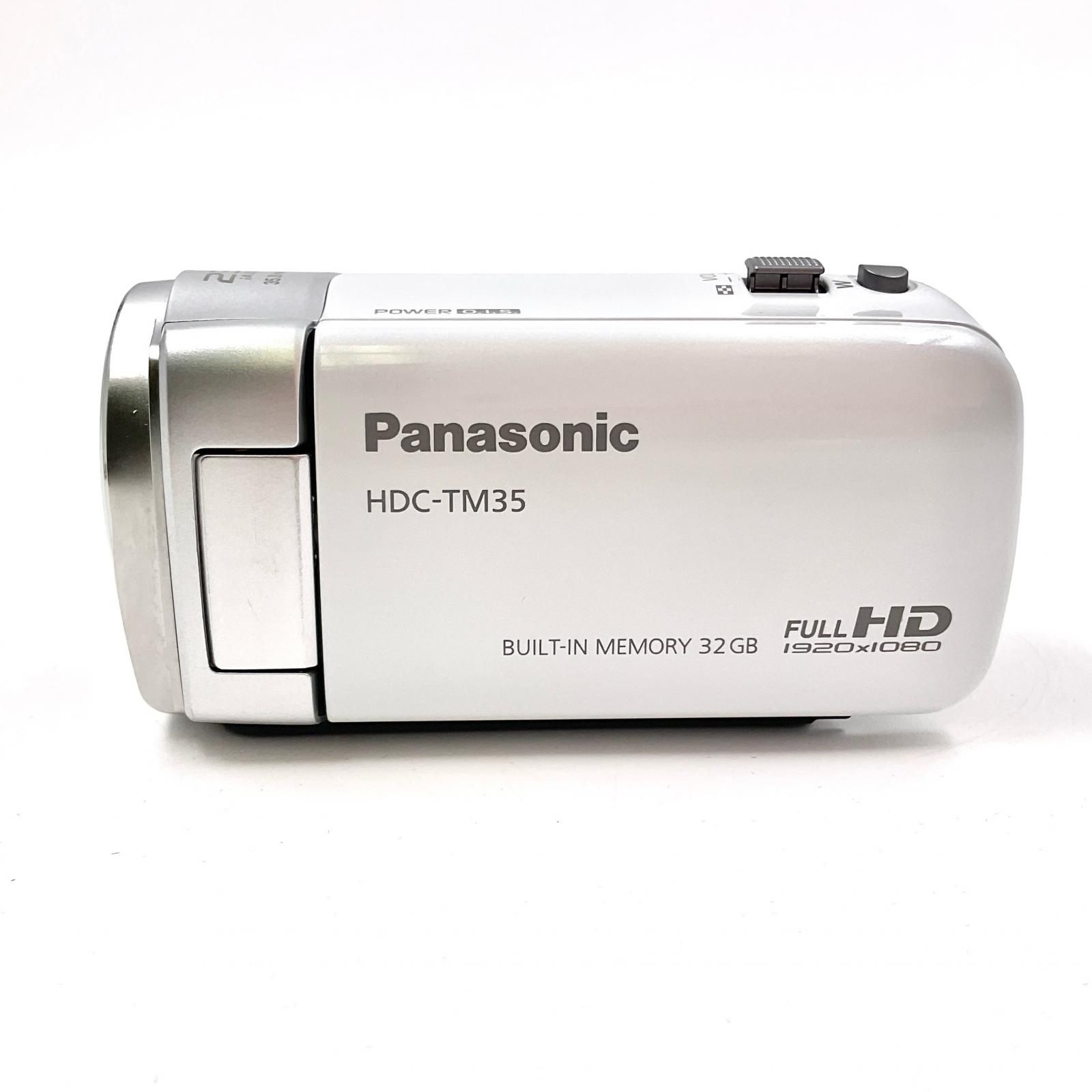 全額返金保証 最速発送 Panasonic HDC-TM35-W ピュアホワイト 動作 済