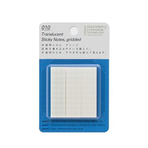 (まとめ）#ニトムズ ふせん 半透明ふせんグリッド 50枚 15mm幅 グリッド S3040 【×20セット】