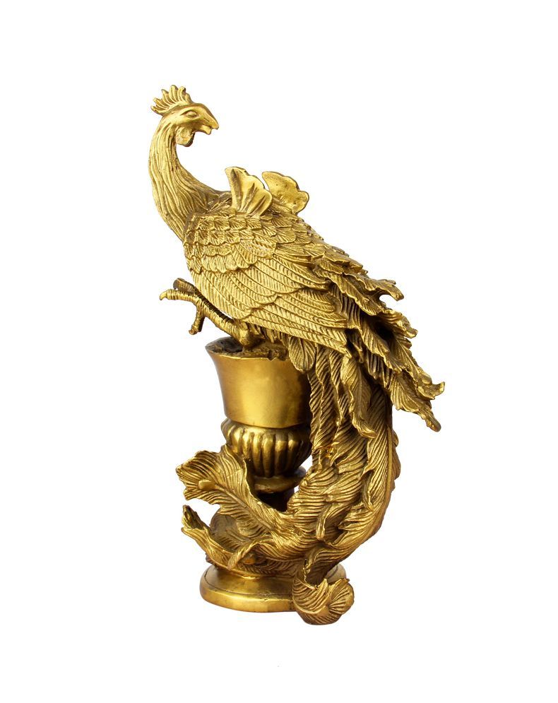 風水 銅製 鳳凰 鳥の王 飾り物 風水グッズ オブジェアンティーク