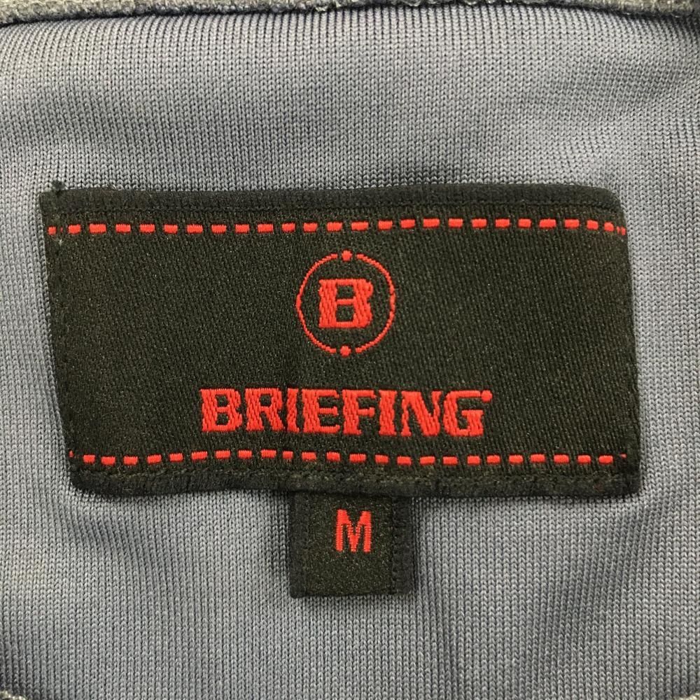 美品　BRIEFING 薄手　トレーナー 美品】ブリーフィング トレーナー ブルーグレー サイドロゴライン 薄手