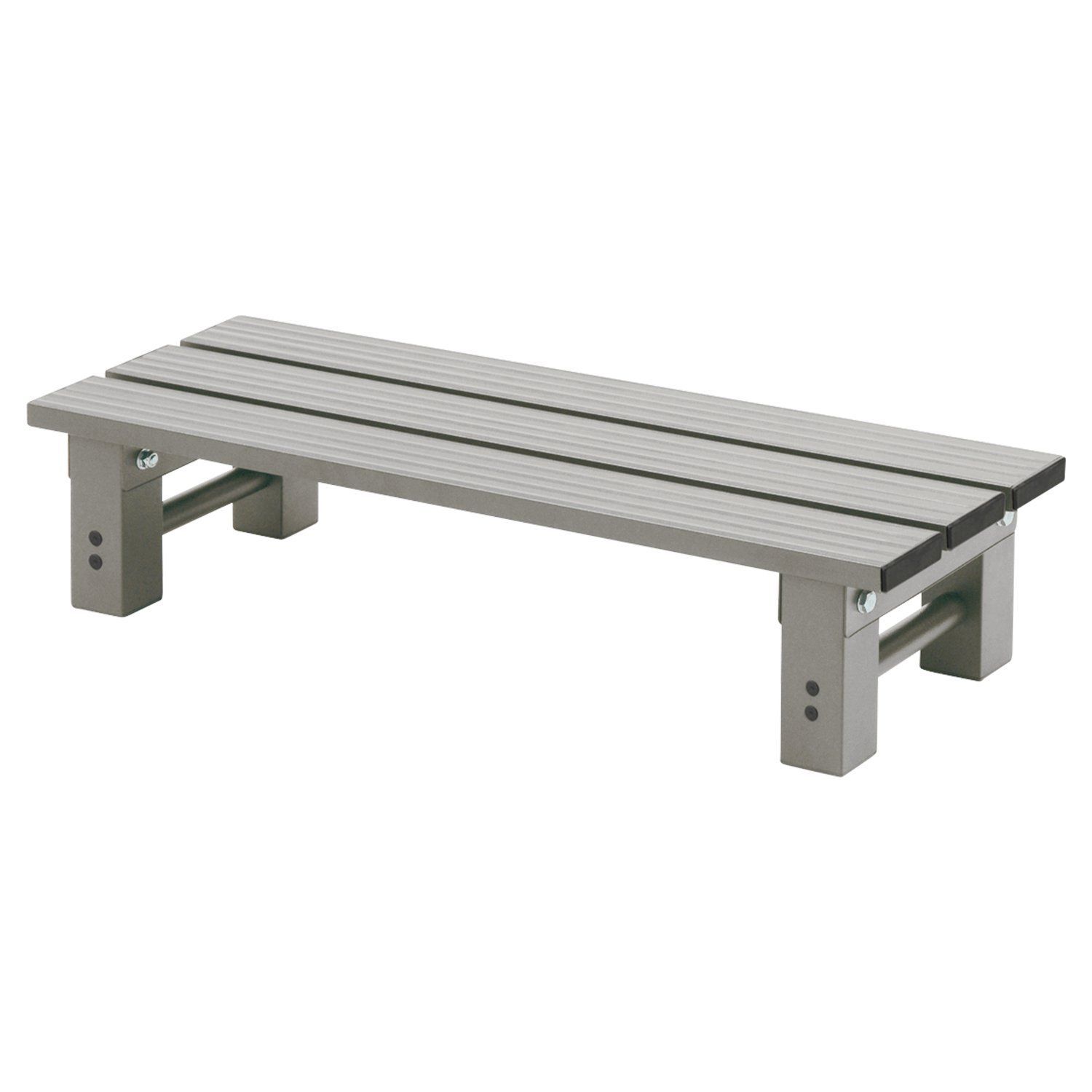 Size 幅 74cm_Color グレー 山善 アルミ踏み台1段 幅74×奥行26.5×高さ17cm 玄関台 バルコニー ベランダ デッキ 縁台 段差解消 介護 フラワースタンド ガーデンマスター グレー YM-740L