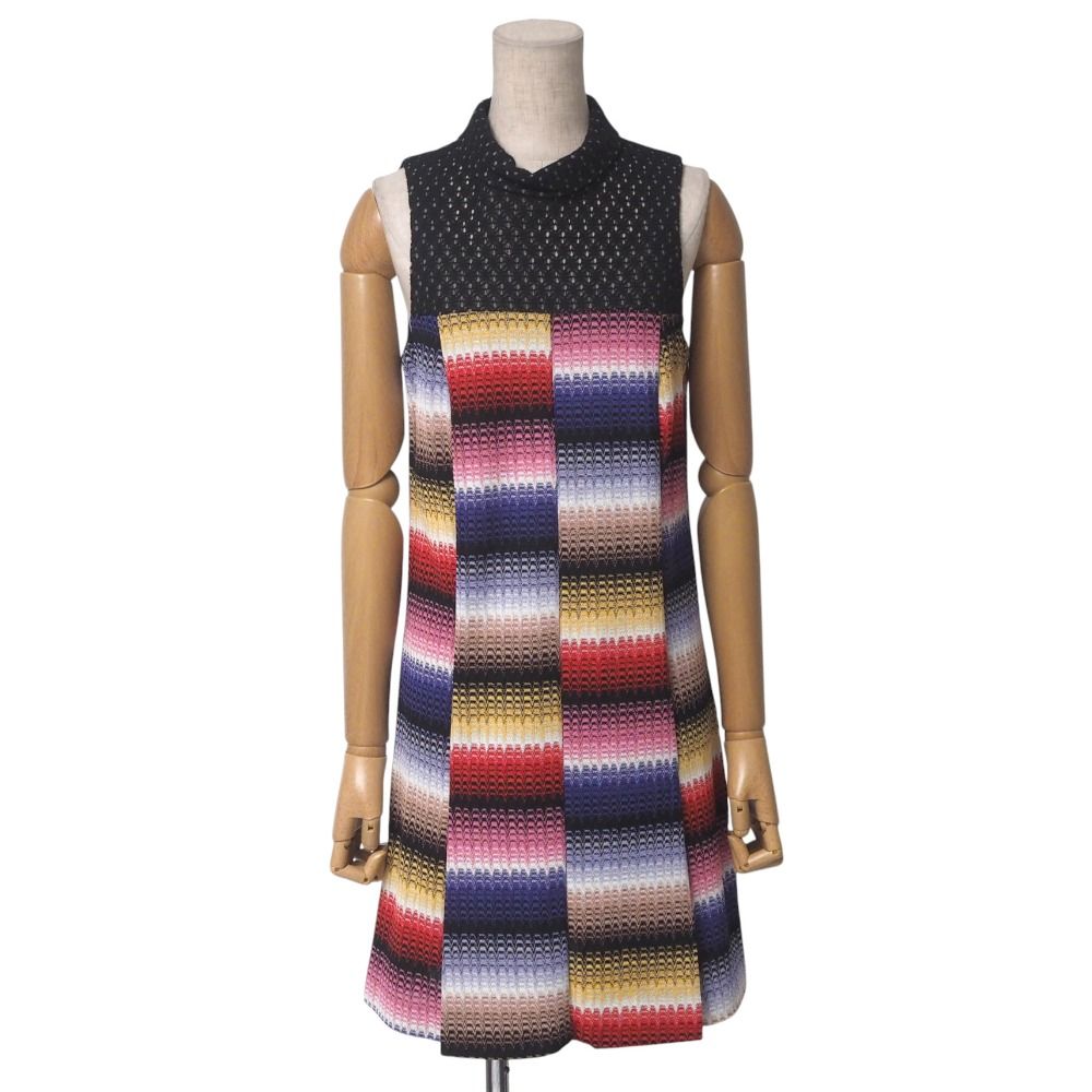 Missoni ミッソーニ ワンピース サイズ40 ハイネック ノースリーブ ニットワンピース ブランド古着 20250527|RA4923