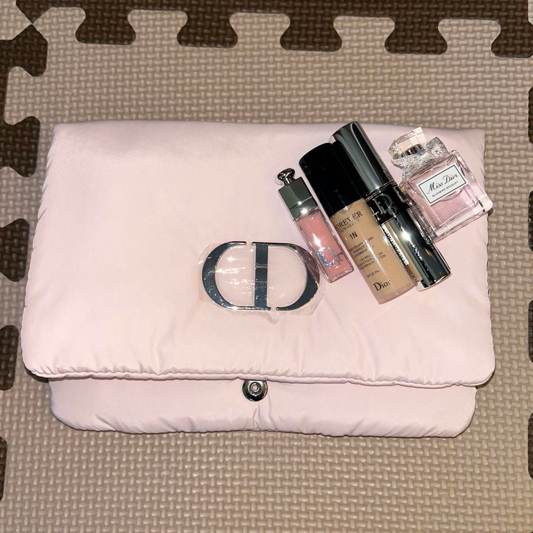 DIOR クラッチバッグ型ピンクポーチ＆ミニチュア