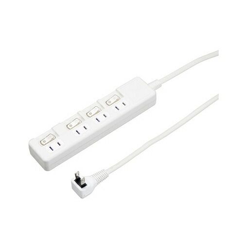  【5個セット】 YAZAWA 4個口節電タップ3mホワイトH8S443WHX5 その他ケーブル
