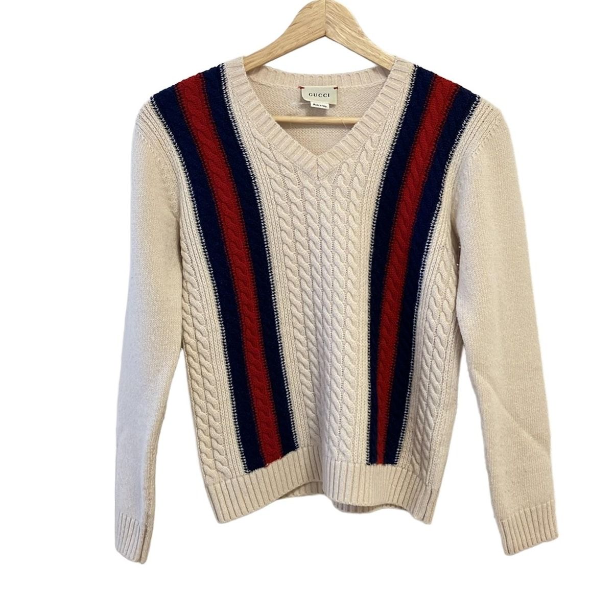 GUCCI グッチ 定番人気 カーディガン セーター ニット (Mサイズ) ☆Gucci☆オーバーサイズ ケーブルニット カーディガン (GUCCI