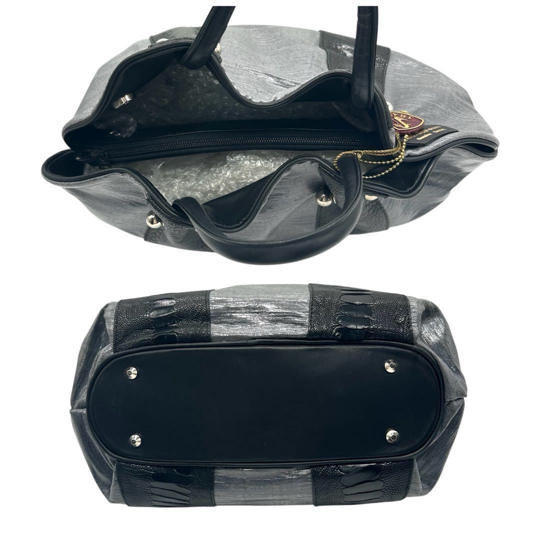 良品 2174 JRA イールスキン ハンドバッグ 2way グレー 良品 2174 JRA イールスキン ハンドバッグ 2way グレー - メルカリ