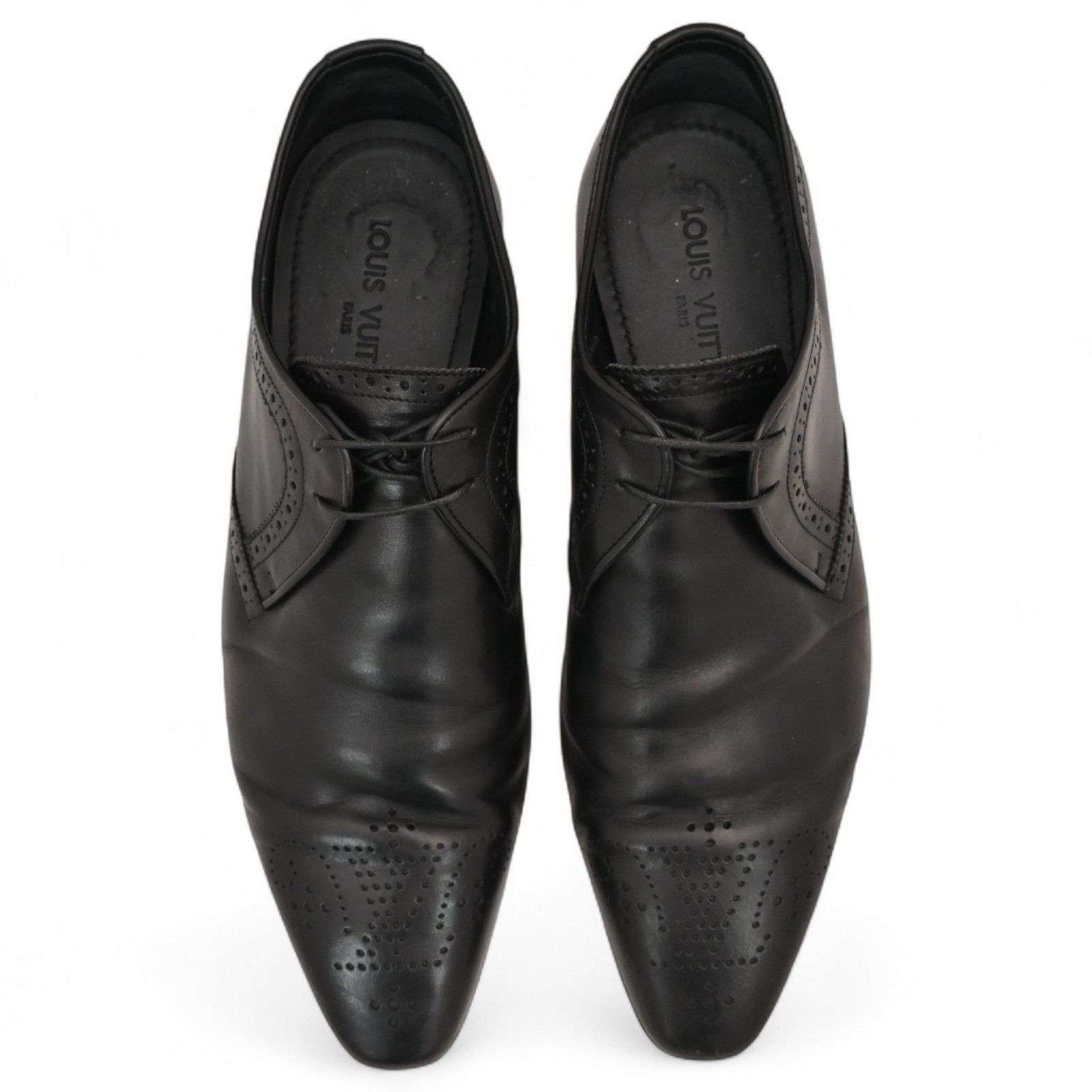 ルイヴィトン メダリオン ドレスシューズ レザー 8 1|2 Bランク lv4507ww