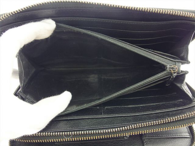 ダンヒル トラベルケース ハンドバッグ 財布 メンズ トラベルウォレット シャーシ ブラック シルバー レザー dunhill T19684