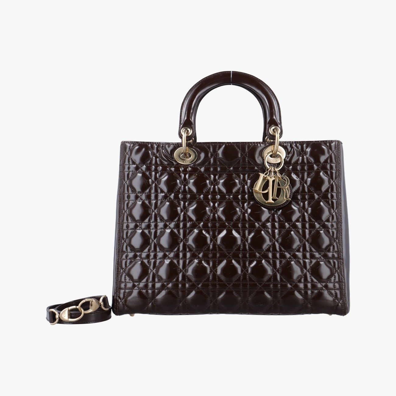 クリスチャンディオールChristian Diorレディディオール ブラウニッシュレッド パテント 08-MA-0150