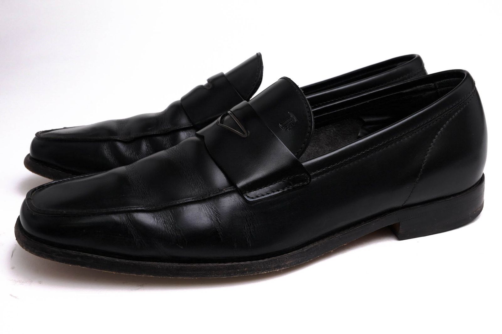 トッズ／TOD'S コインローファー ペニーローファー シューズ 靴 メンズ 男性 男性用レザー 革 本革 ブラック 黒  スリッポン レザーソール マッケイ製法