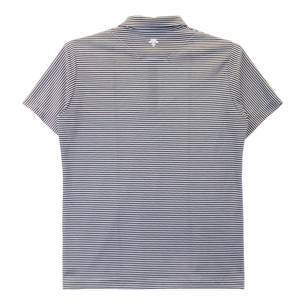 サイズ：L SRIXON スリクソン by DESCENTE 半袖ポロシャツ ストライプ