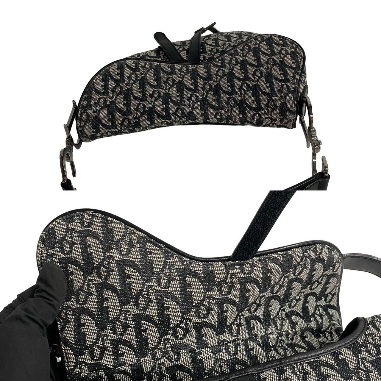 極 美品 Christian Dior ディオール サドルバッグ トロッター ロゴ