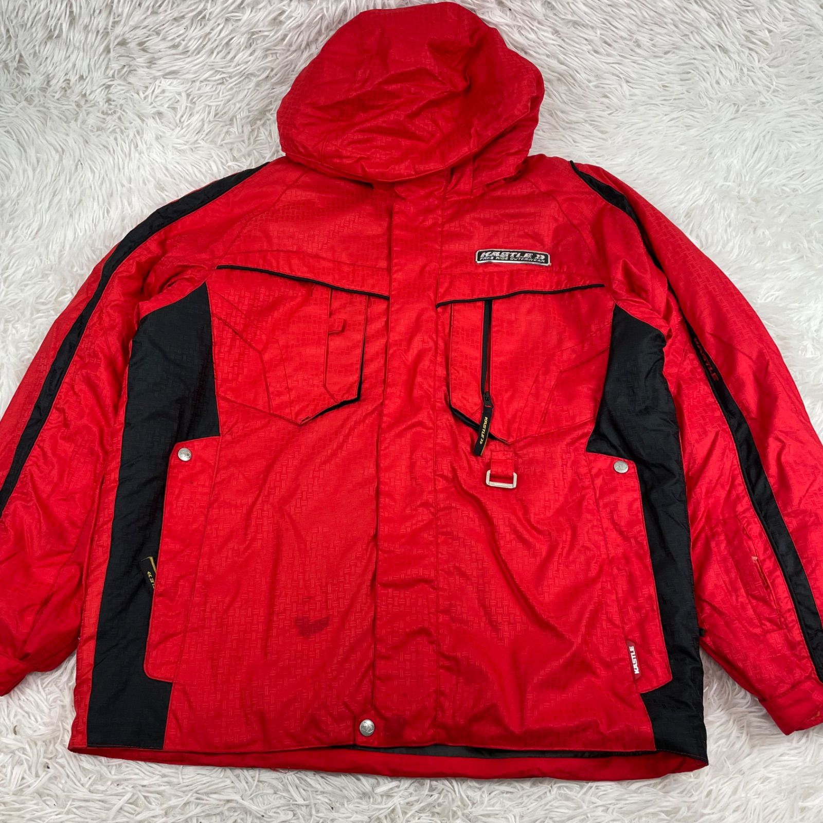 KASTLE スキーウェア 上下セット Lサイズ 赤/黒 セットアップ スノボ