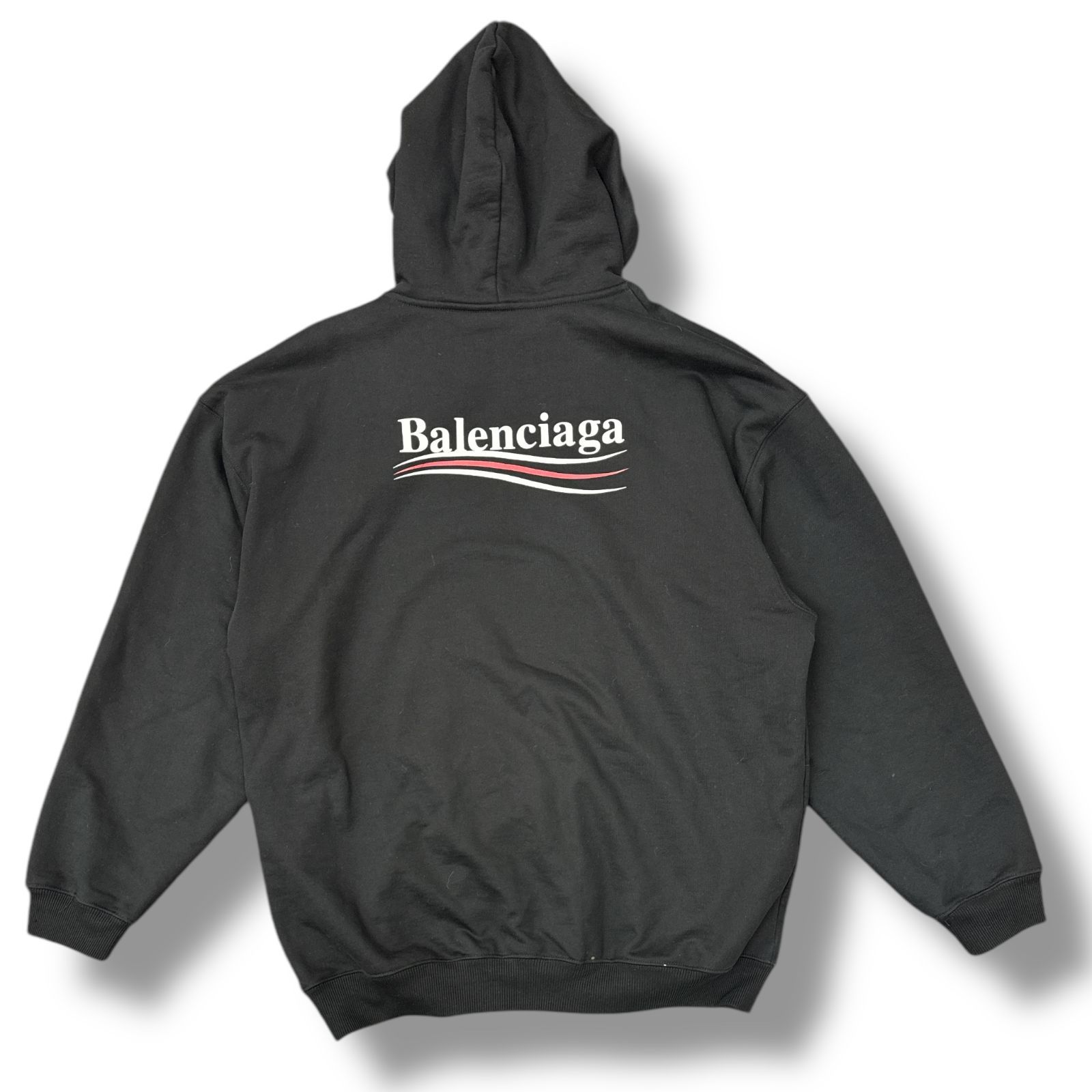BALENCIAGA XS パーカー 正規品 BALENCIAGA】Ebay Zip-Up Hoodie Regular Fit Black (BALENCIAGA