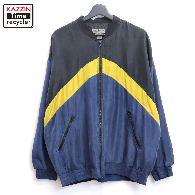 90s ROBERTSTOCK シルク ジャケット メンズ 表記Lサイズ