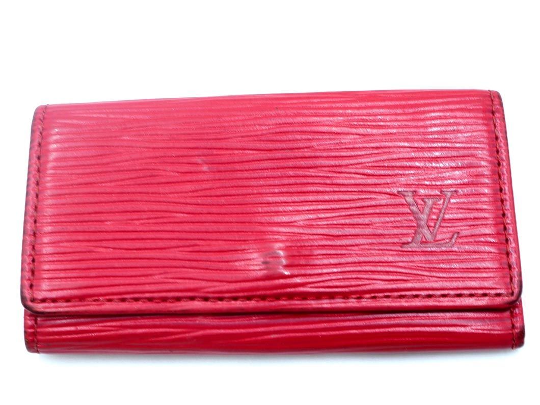 交換無料！ LOUIS VUITTON◇ミュルティクレ4_エピ_RED/-/RED