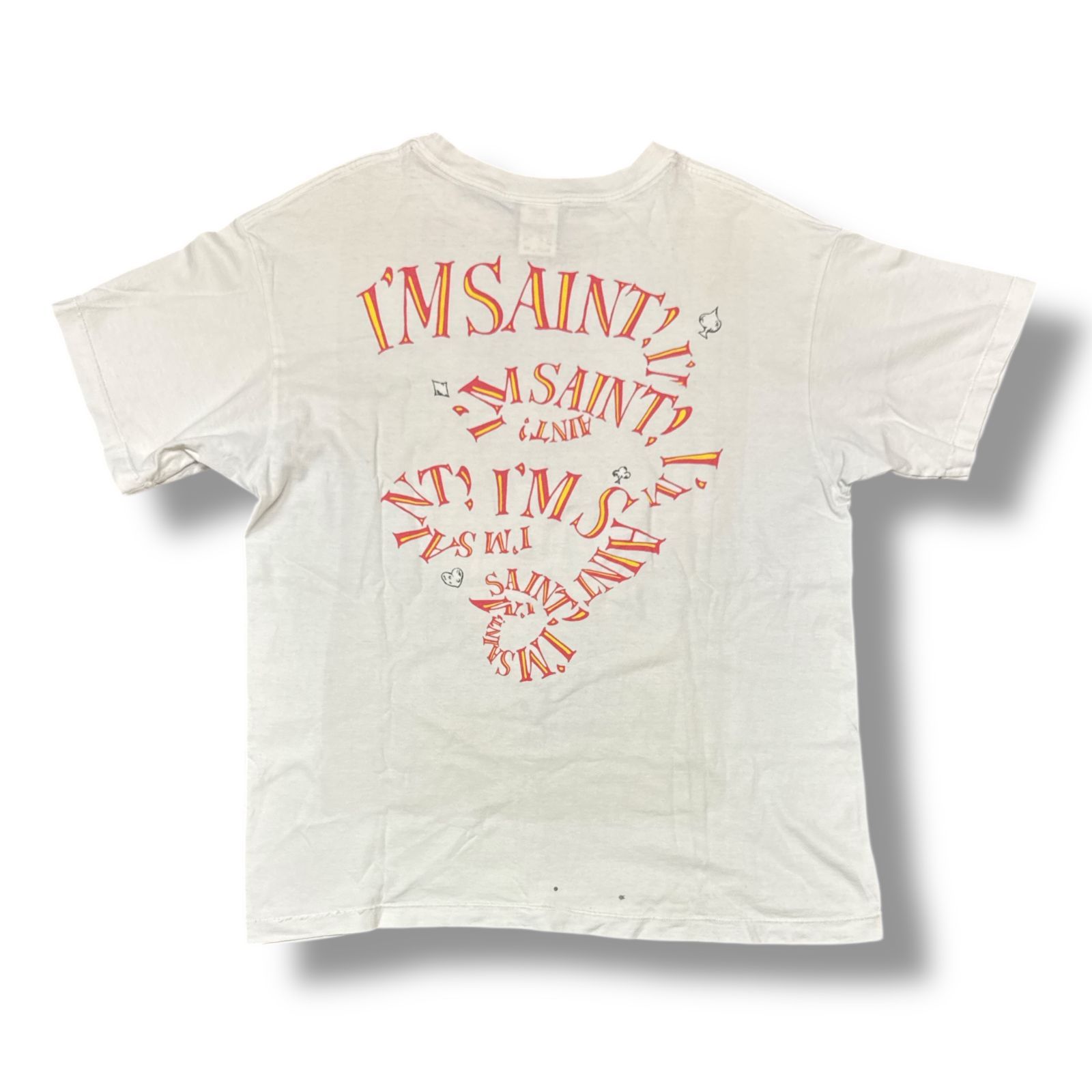 参考上代34100円 SAINT MICHAEL × Disney 23AW MAD HATTER SS TEE 