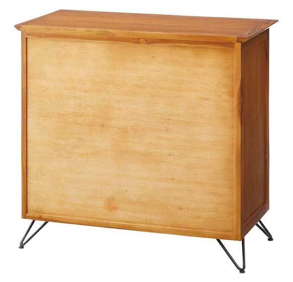 天然木 チーク と籐 ラタン のアジアンテイストなチェスト 4段6抽斗 W80×D40×H75cm No.372