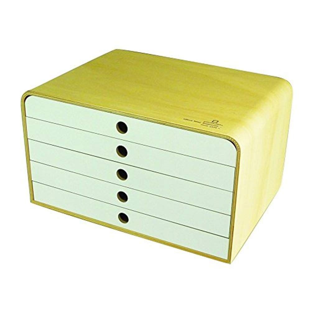 【新着商品】ナチュラル・引出しホワイト YK09-118 引出し5段 A4ファイルケース 日本製 ヤマト工芸