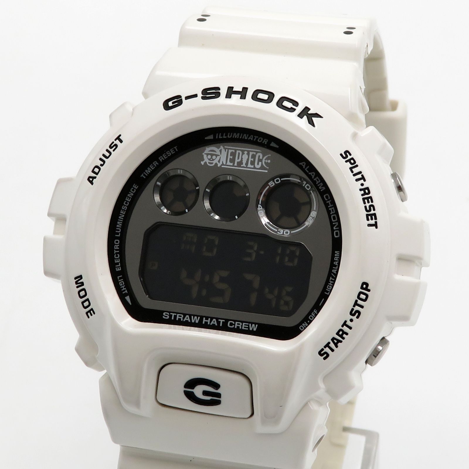 CASIO カシオ G-SHOCK ジーショック DW-6900FS ONE PIECE ワンピース コラボ 麦わらの一味モデル Qz クォーツ 腕時計 白 ホワイト