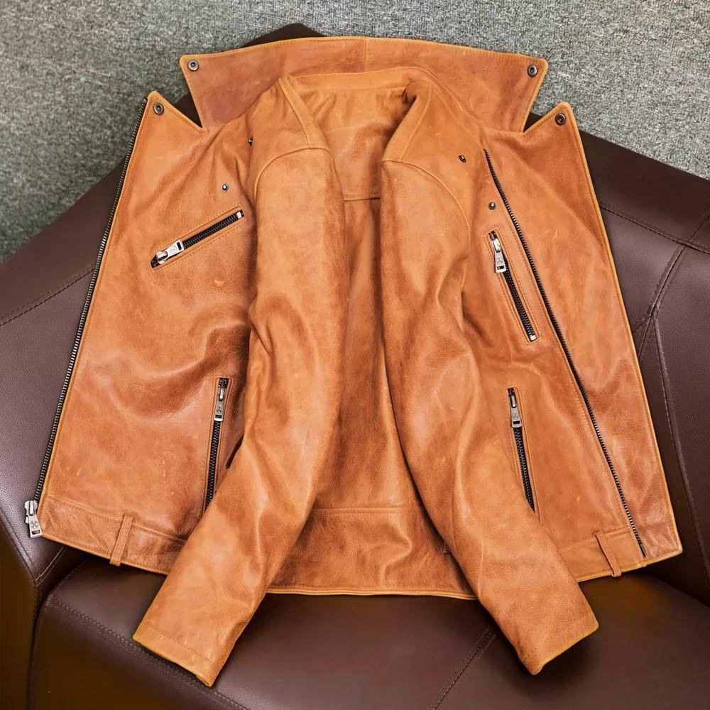 特売 牛革 レザージャケット ライダース バイクレザー 本革