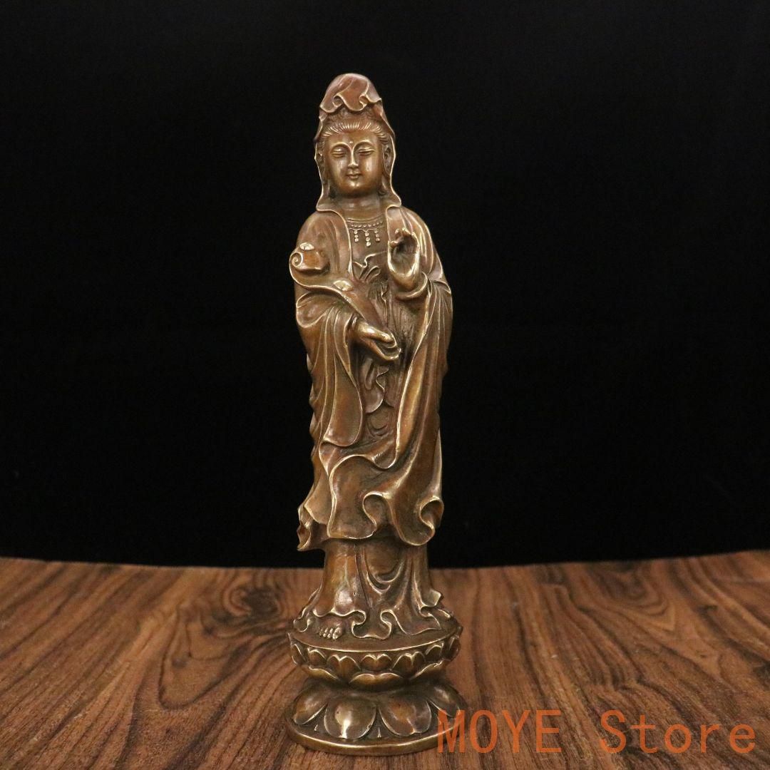 仏教美術 仏像 自在観音 小仏像 銅製 銅器 仏教美術 仏像 観音菩薩様 小仏像 銅製 銅器 - メルカリ