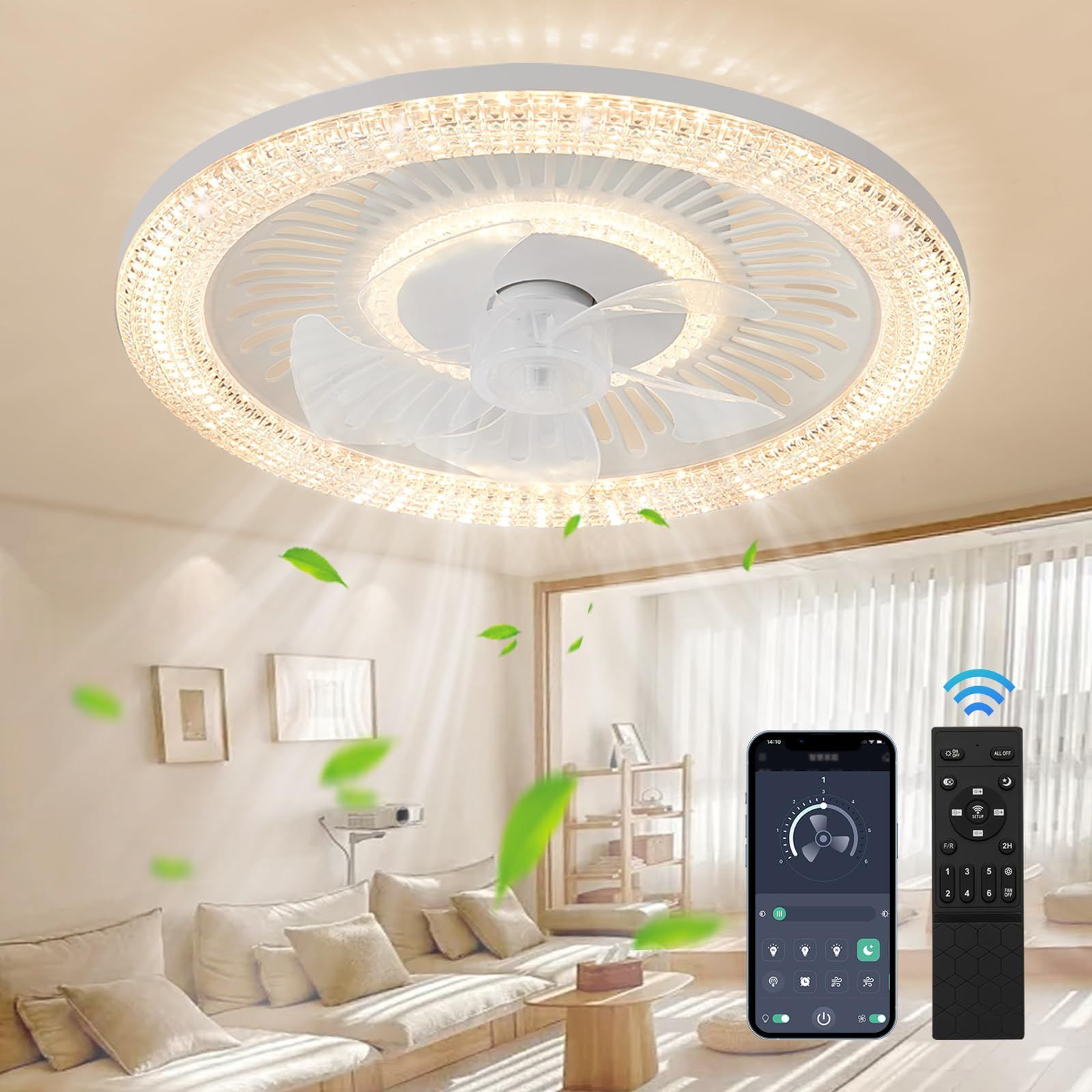 Color:ホワイト ZXhome シーリングファンライト シーリングライト