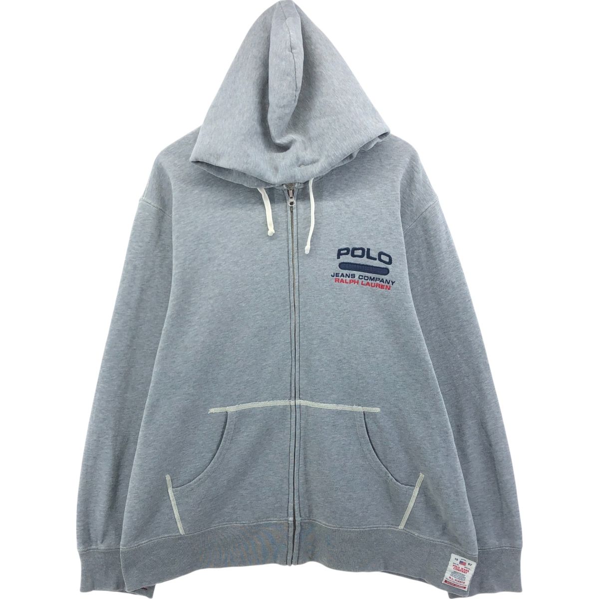 古着 90年代 ラルフローレン Ralph Lauren POLO JEANS COMPANY スウェットフルジップパーカー メンズXXL相当 ヴィンテージ|eaa559543