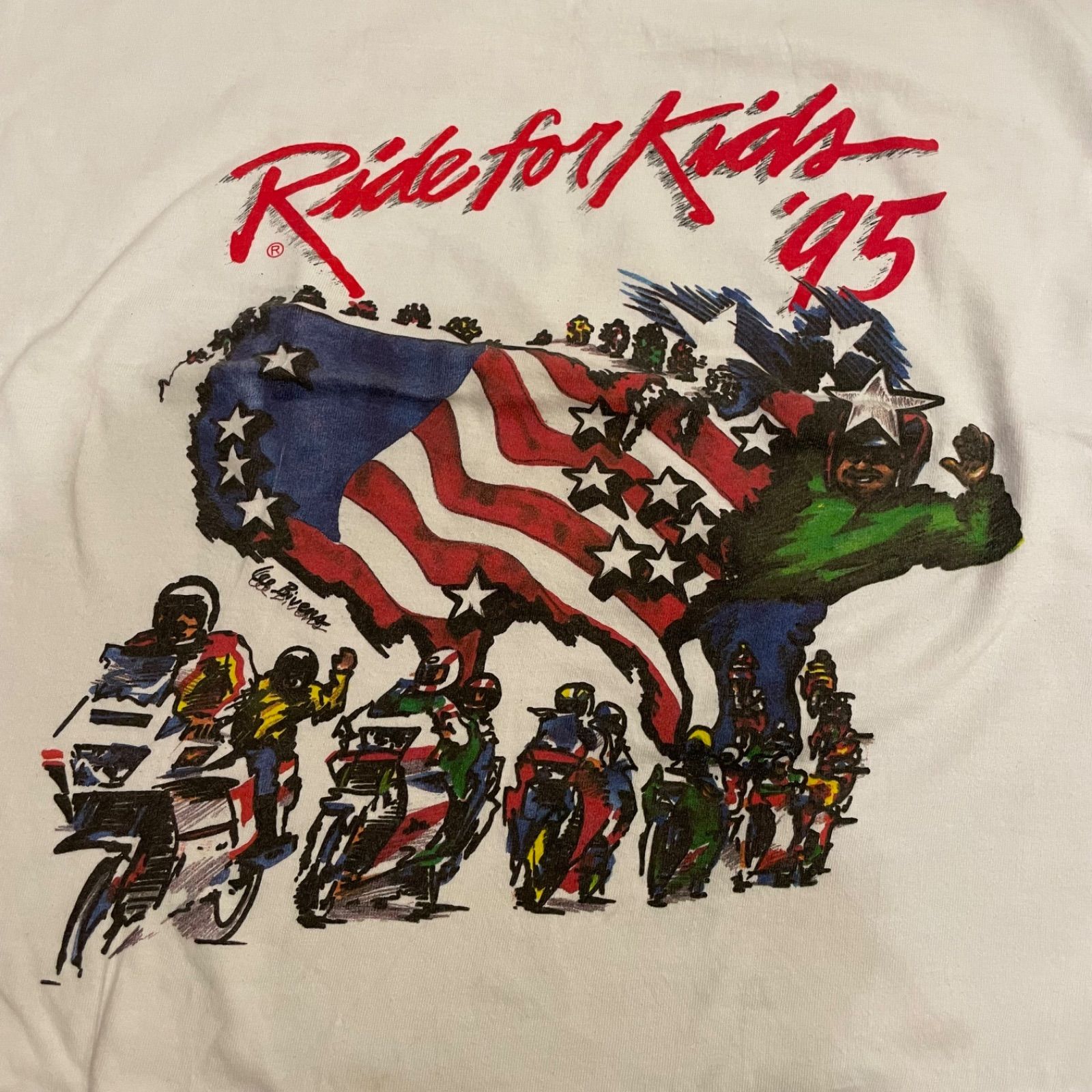 90s USA製 プリントTシャツ バックプリント デザイン古着 90s USA製 白 バックプリントTシャツ 風船 ビッグサイズ vintage