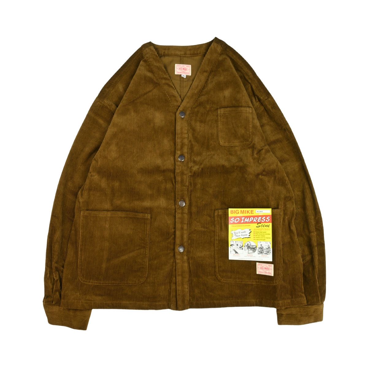 BIG MIKE ビッグマイク Loose Fit Corduroy Jacket メンズ ブラウン ブラック ブルーグレー M-L