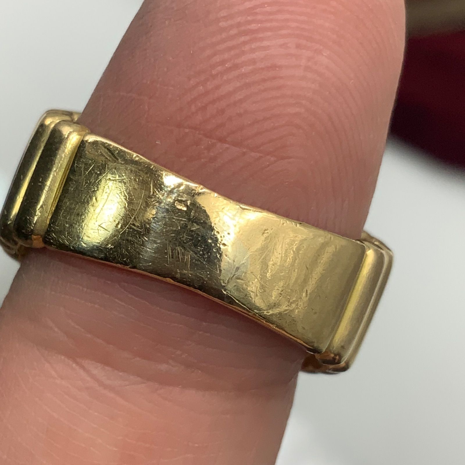 K18 pt900 印台ダイヤモンド リング 10g 約13号