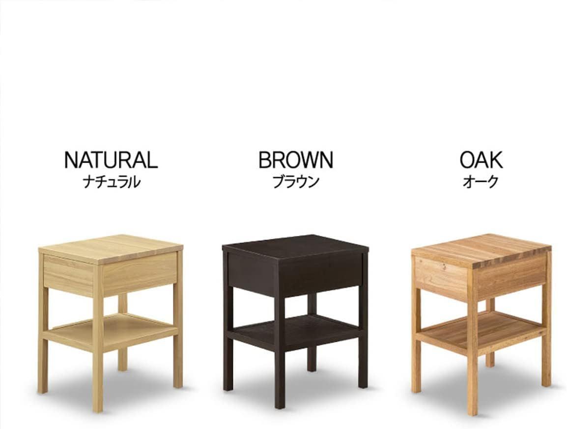 大川家具 関家具 ナイトテーブル ブラウン 素材/タモ材 154326 大川家具 関家具 ナイトテーブル ブラウン 素材/タモ材 154326