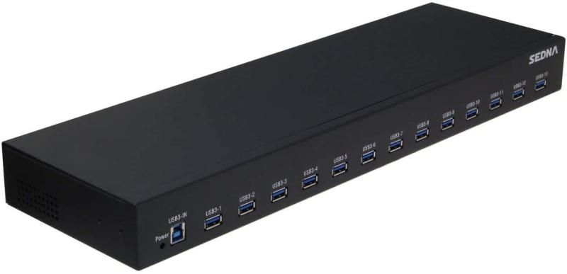 SEDNA - 13ポートUSB 3.1 Gen 1ハブ 5Gbps - 19インチ1Uラックマウント