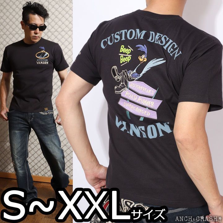 VANSON ルーニー・テューンズ コラボ ROAD RUNNER 半袖Tシャツ LTV