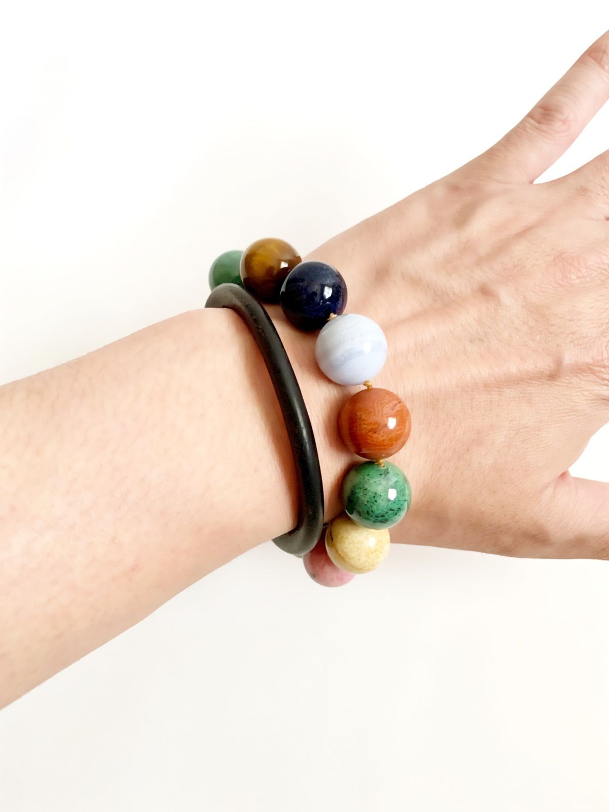 【美品】Tiffany マルチカラーストーンブレスレット　パロマ・ピカソ 美品】Tiffany マルチカラーストーンブレスレット パロマ