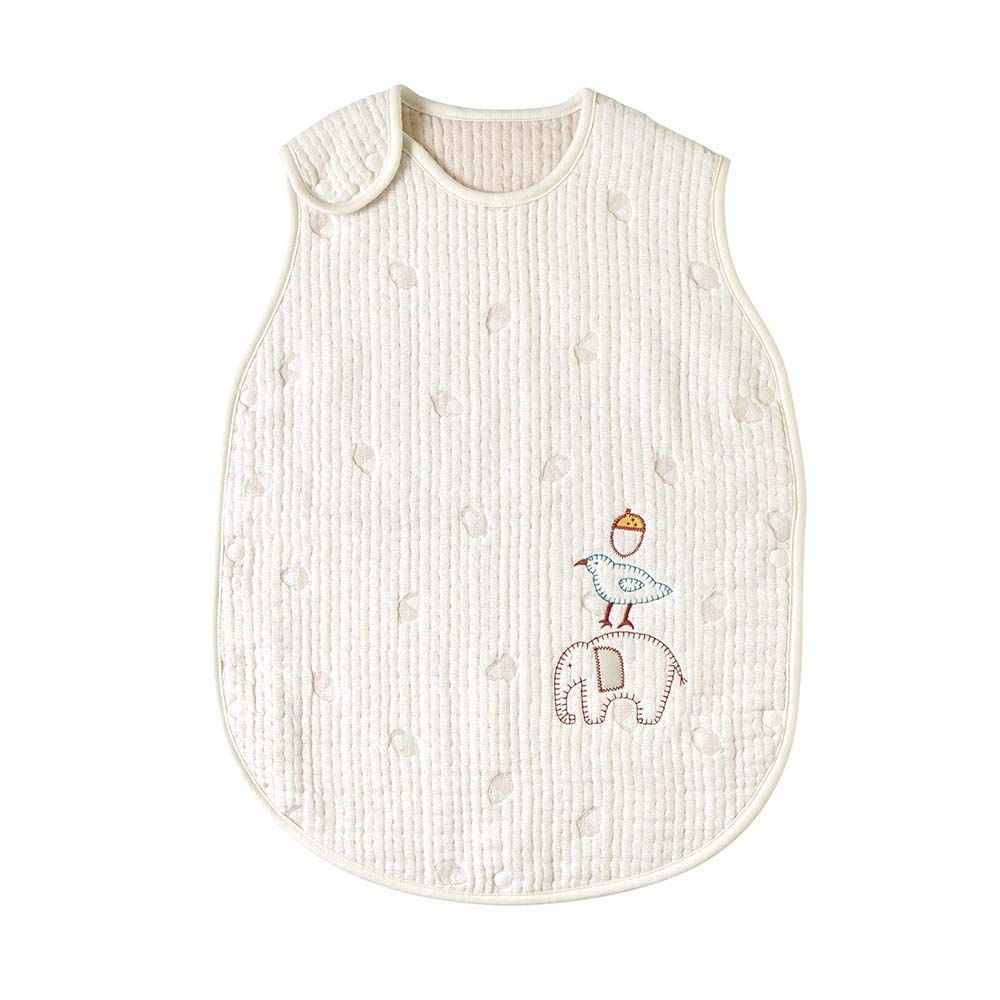 【数量限定】10mois(ディモワ) - Hoppetta ふくふくガーゼ(6重ガーゼ) ベビースリーパー コットン100% 新生児~3歳頃まで guri 着丈58cm 20211004