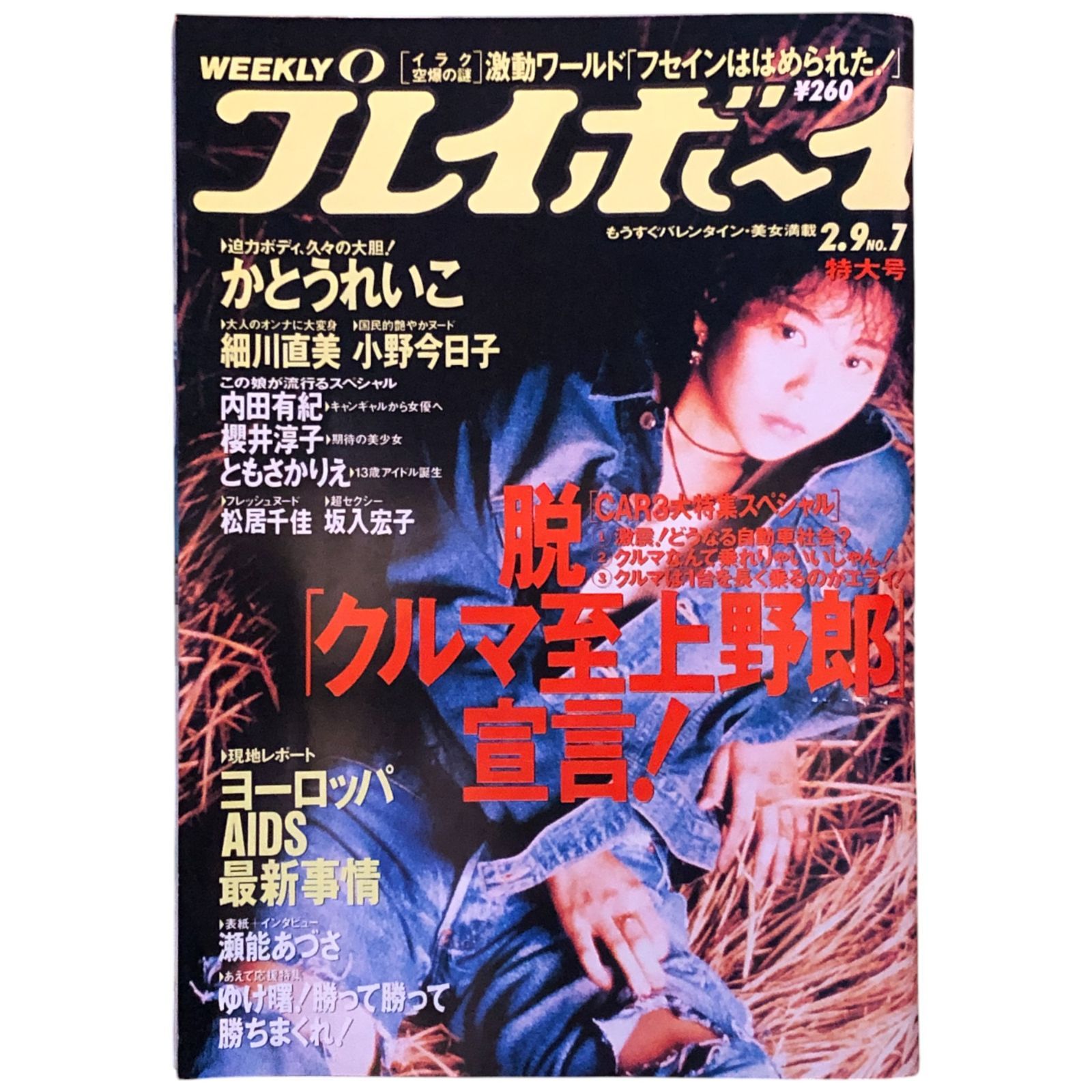 週刊プレイボーイ 1993年2月9日号 No.260 集英社 ☆男性誌