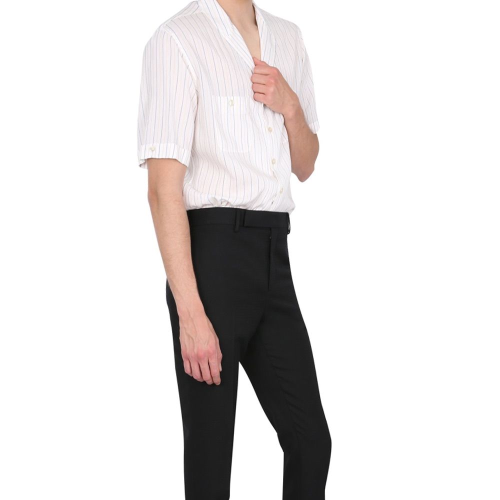 サンローラン パリ SAINT LAURENT PARIS 半袖シャツ コットン 37