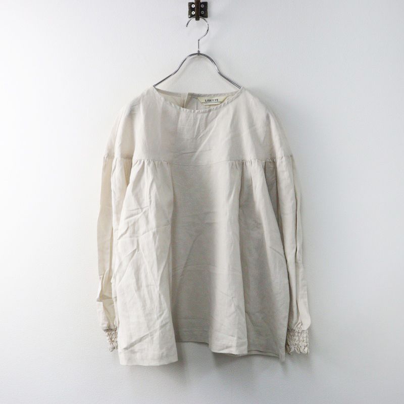 【受注生産品】 リゼッタ 美品 Lisette ギャザープルオーバー フランセット シャツ/ブラウス(長袖/七分)
