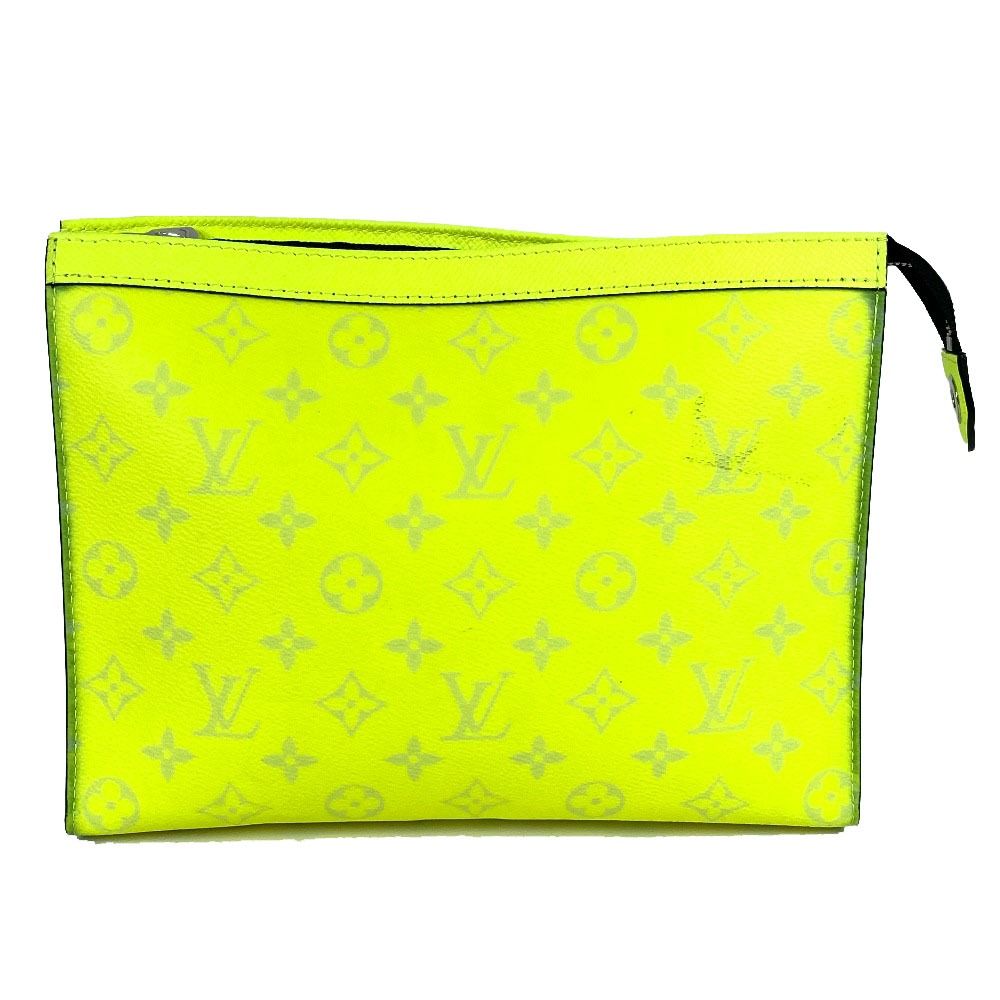 LOUIS VUITTON ルイヴィトン クラッチバッグ ポシェット ヴォワヤージュ MM M30946 タイガレザー イエロー