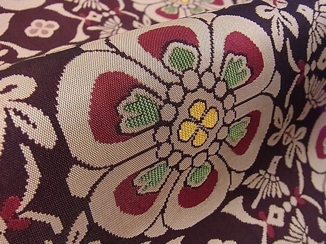 平和屋本店■最高級　人間国宝　北村武資　経錦　六通柄袋帯　花菱鳥文　逸品　DZAA0868kh4 平和屋本店□最高級 人間国宝 北村武資 経錦 六通柄袋帯 花菱鳥文 逸品