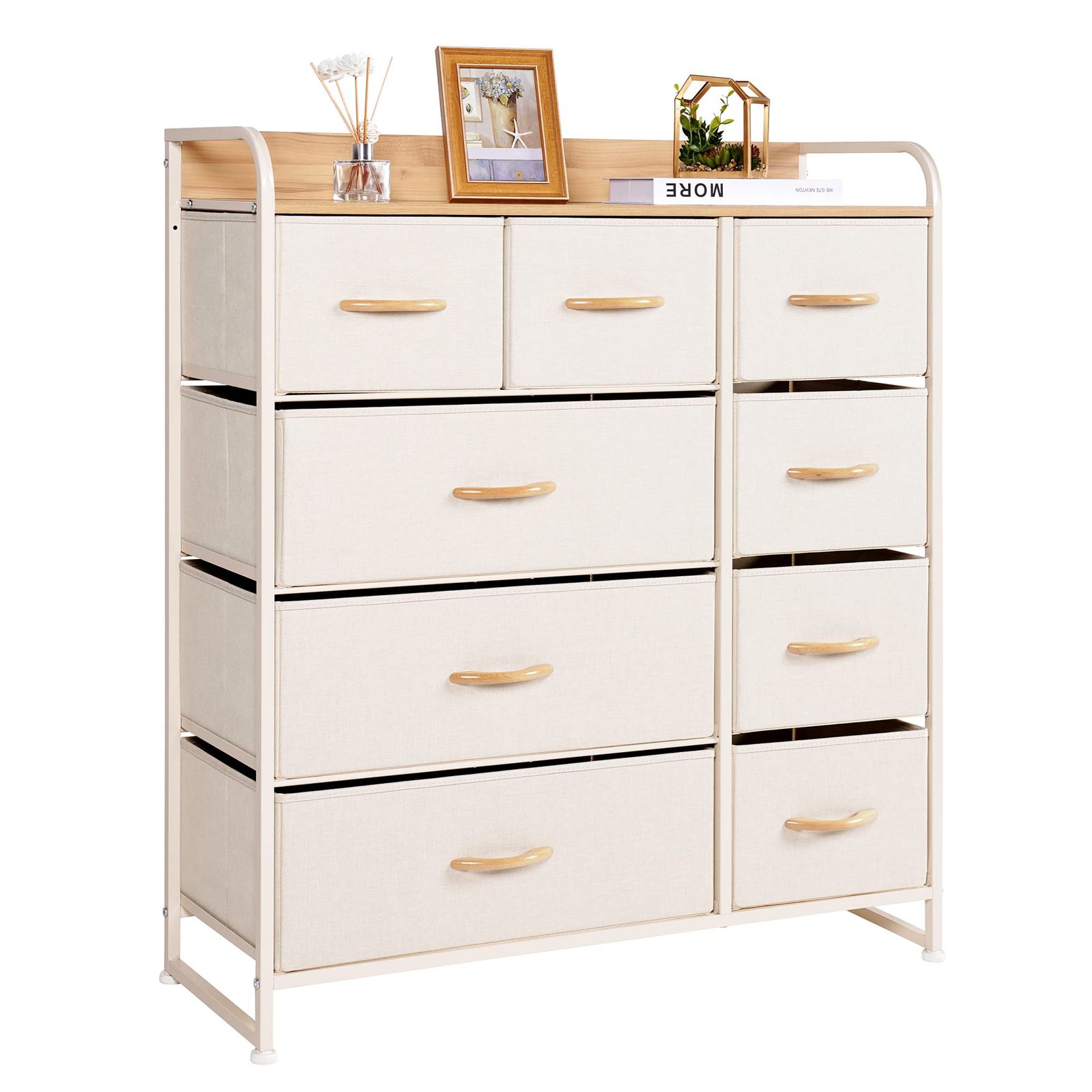 迅速発送】LYNCOHOME チェスト タンス 布製 ベージュ 収納 工場