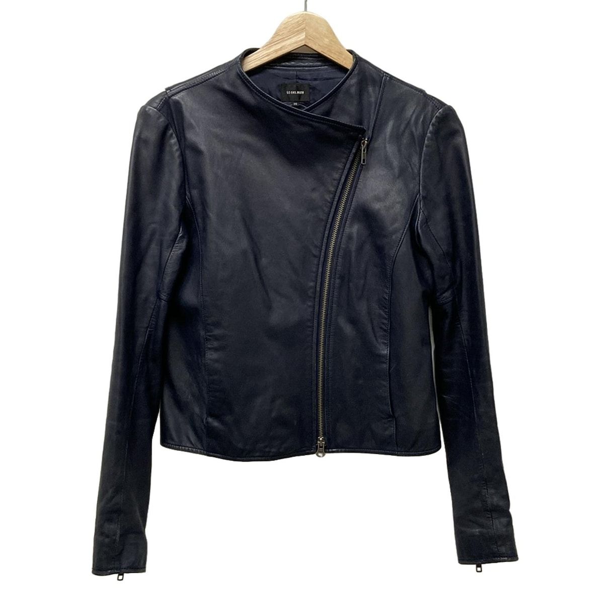 LE CIEL BLEU レザージャケット 38 ライダース LE CIEL BLEU(ルシェルブルー) ライダースジャケット サイズ38 M