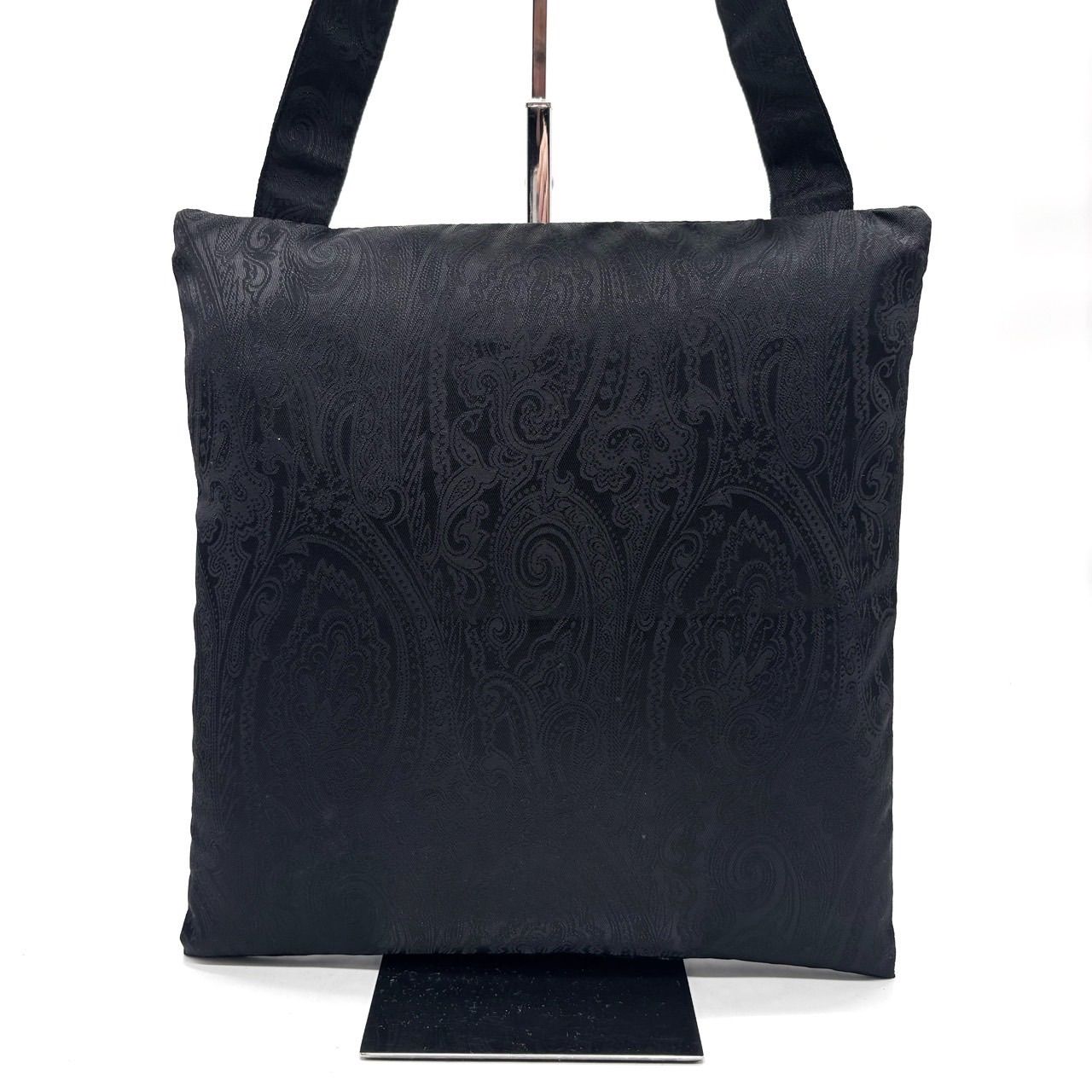 【美品】ETRO マルゴット レザー ペイズリー 総柄 トートバッグ ブラック ETRO エトロ Margot マルゴット ペイズリー柄 トートバッグ