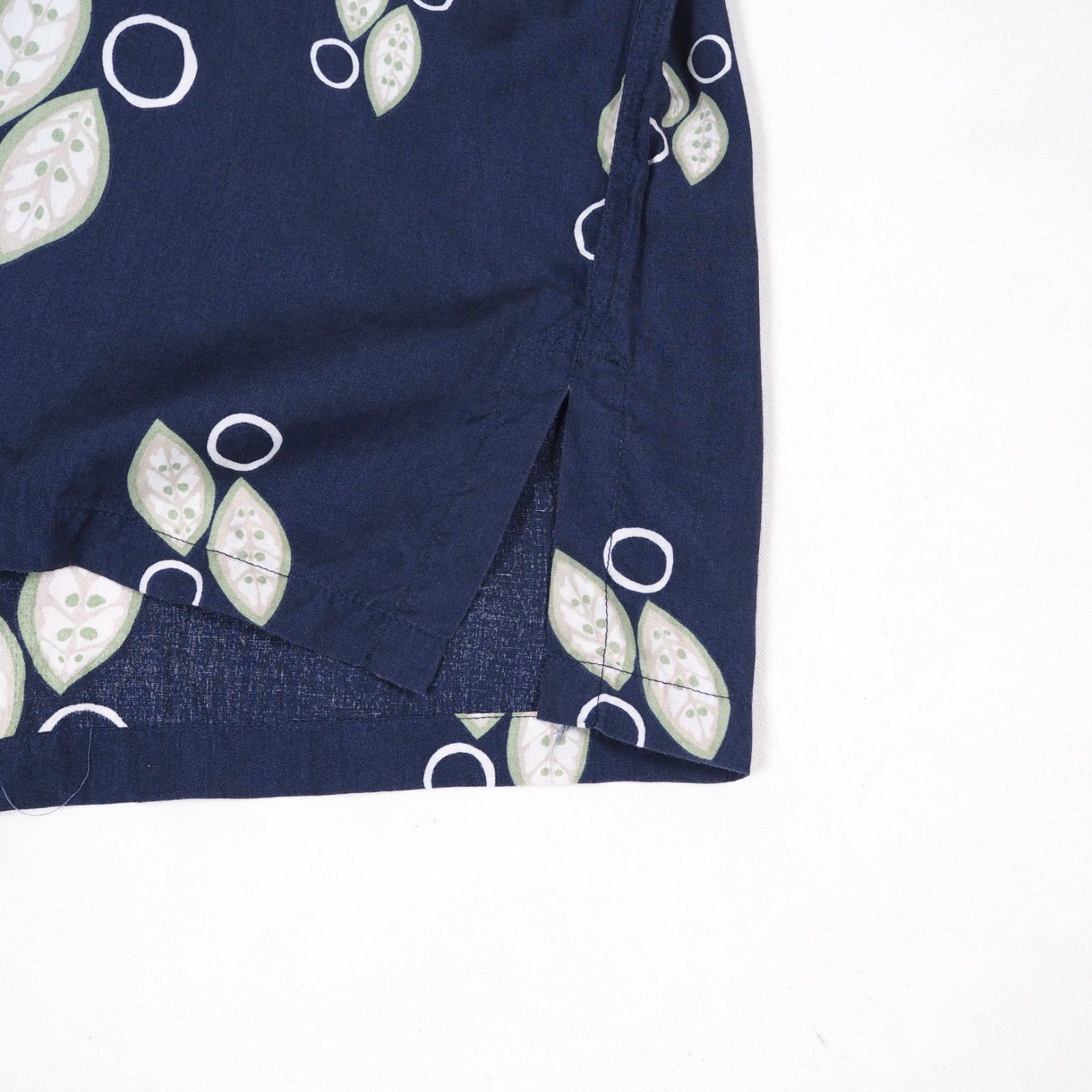 90s banana republic コットンオープンカラーシャツ　ネイビー BANANA REPUBLIC open collar rayon s/s shirt M navy 90's