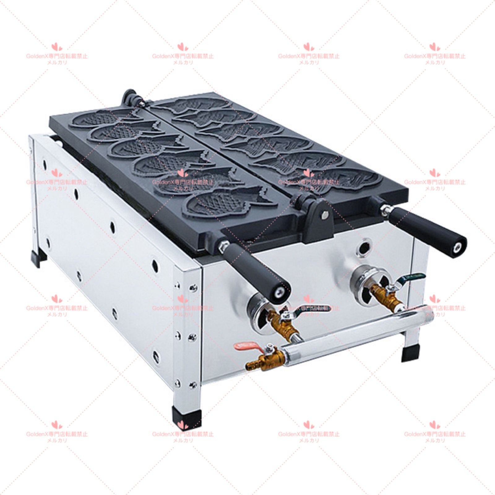 LPガス たい焼き器 6匹×2連 12匹焼ける！ 鯛焼き器/厨房機器/家用/飲食