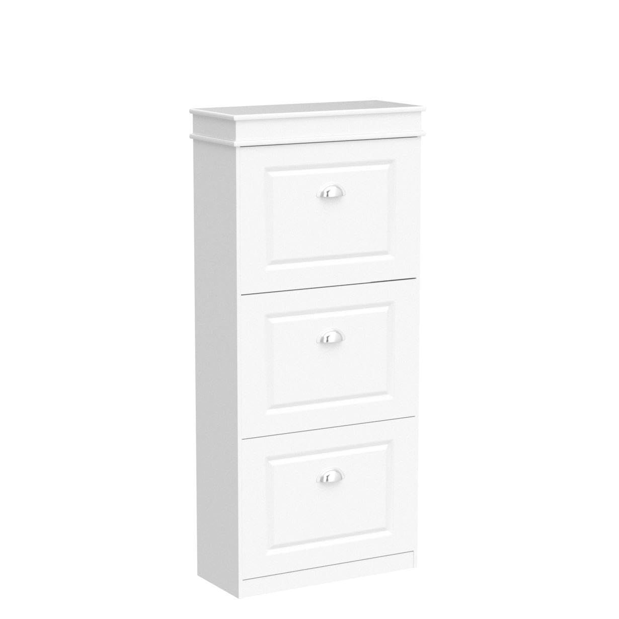 シューズボックス 薄型 フラップ SoBuy 下駄箱 スリム シューズラック 幅53x奥行24x高さ117cm 靴箱 靴 収納 玄関ベンチ 玄関収納 FSR94-W