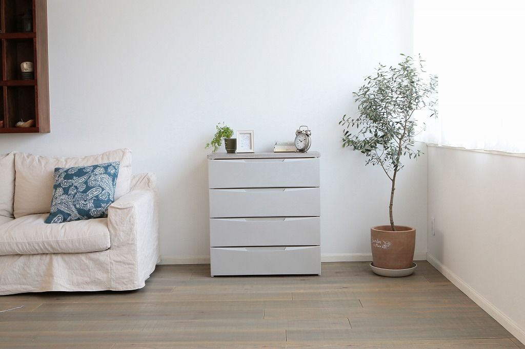 アイリスオーヤマ デザイン チェスト 幅73×奥行42×高さ81 グレー DW-724 IRIS OHYAMA