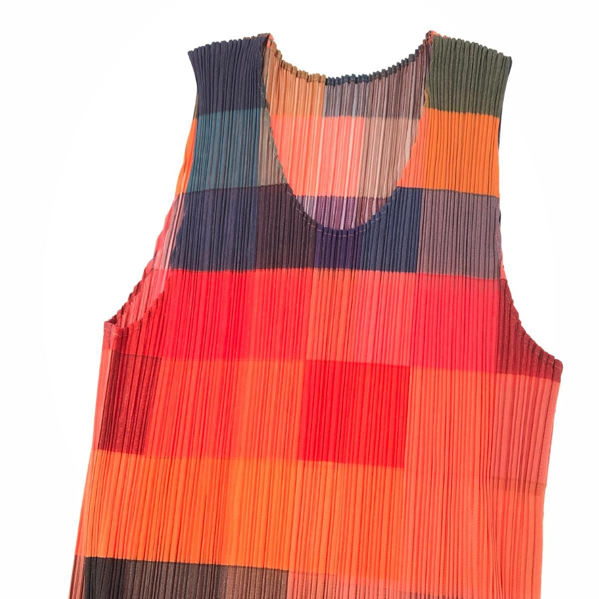 PLEATS PLEASE プリーツプリーズ ノースリーブカットソー マルチカラー 