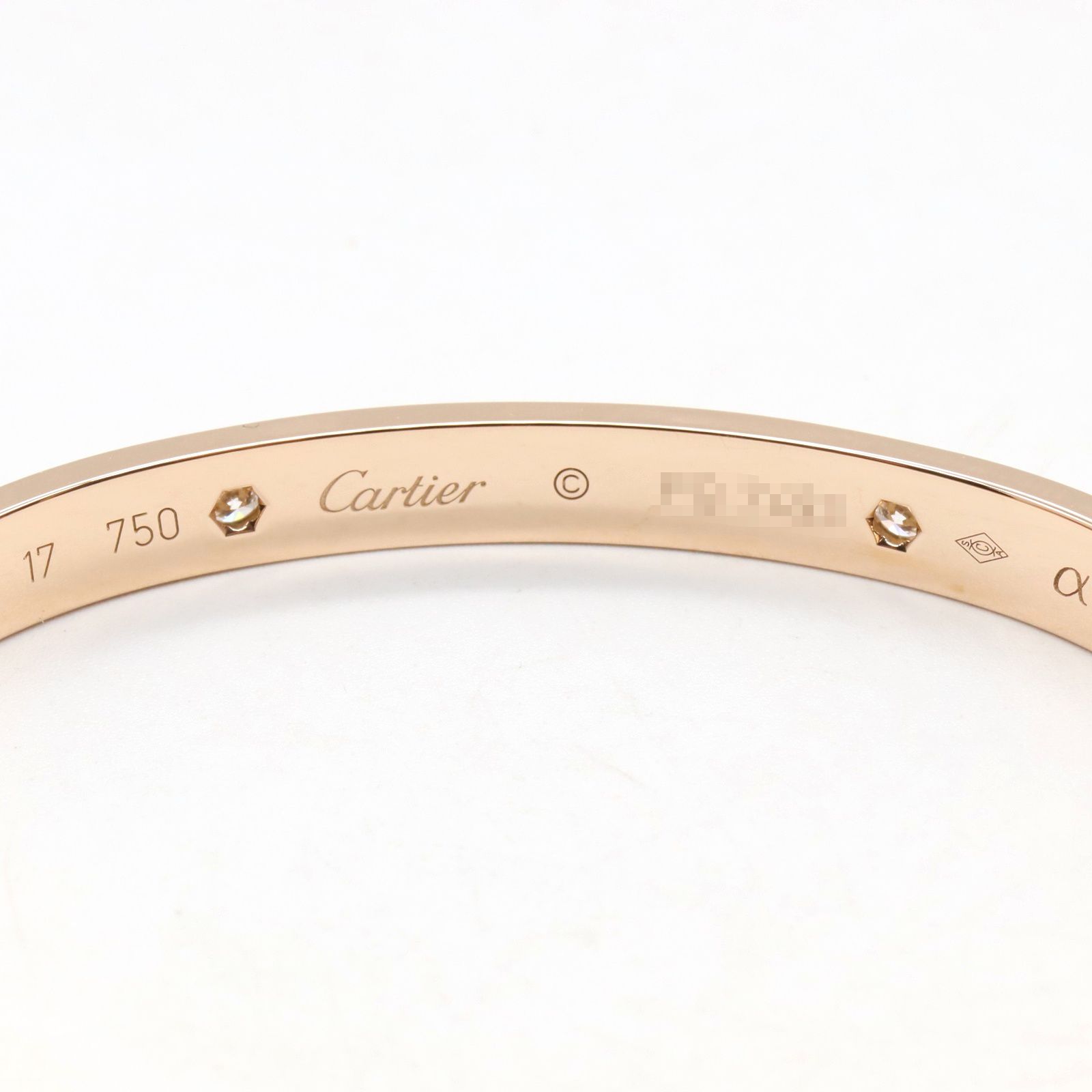 カルティエ CARTIER ブレスレット ラブブレス 4PD 腕回16